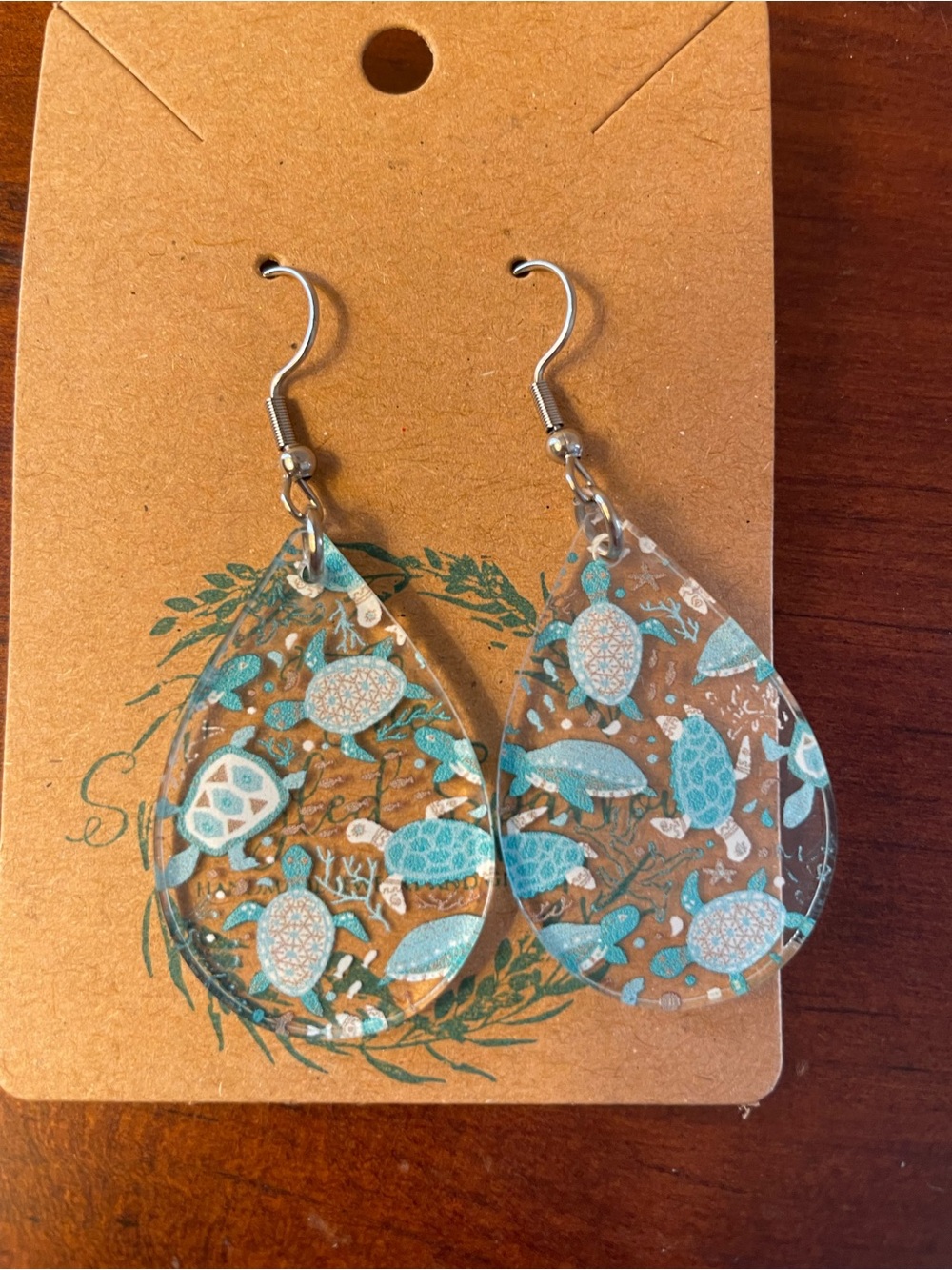 Bundle 3 /$12. Turtle Teardrop Dangle Earring